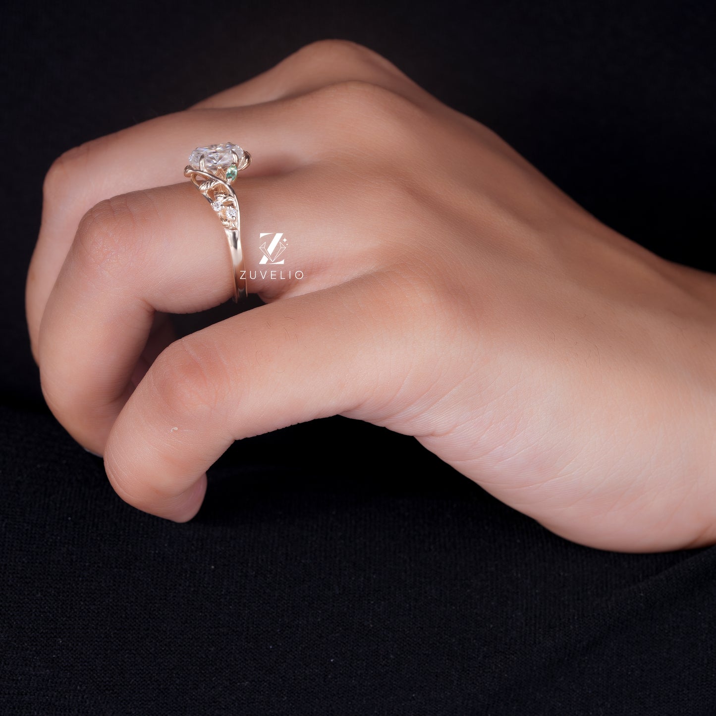 Oval Nature Inspired Ring