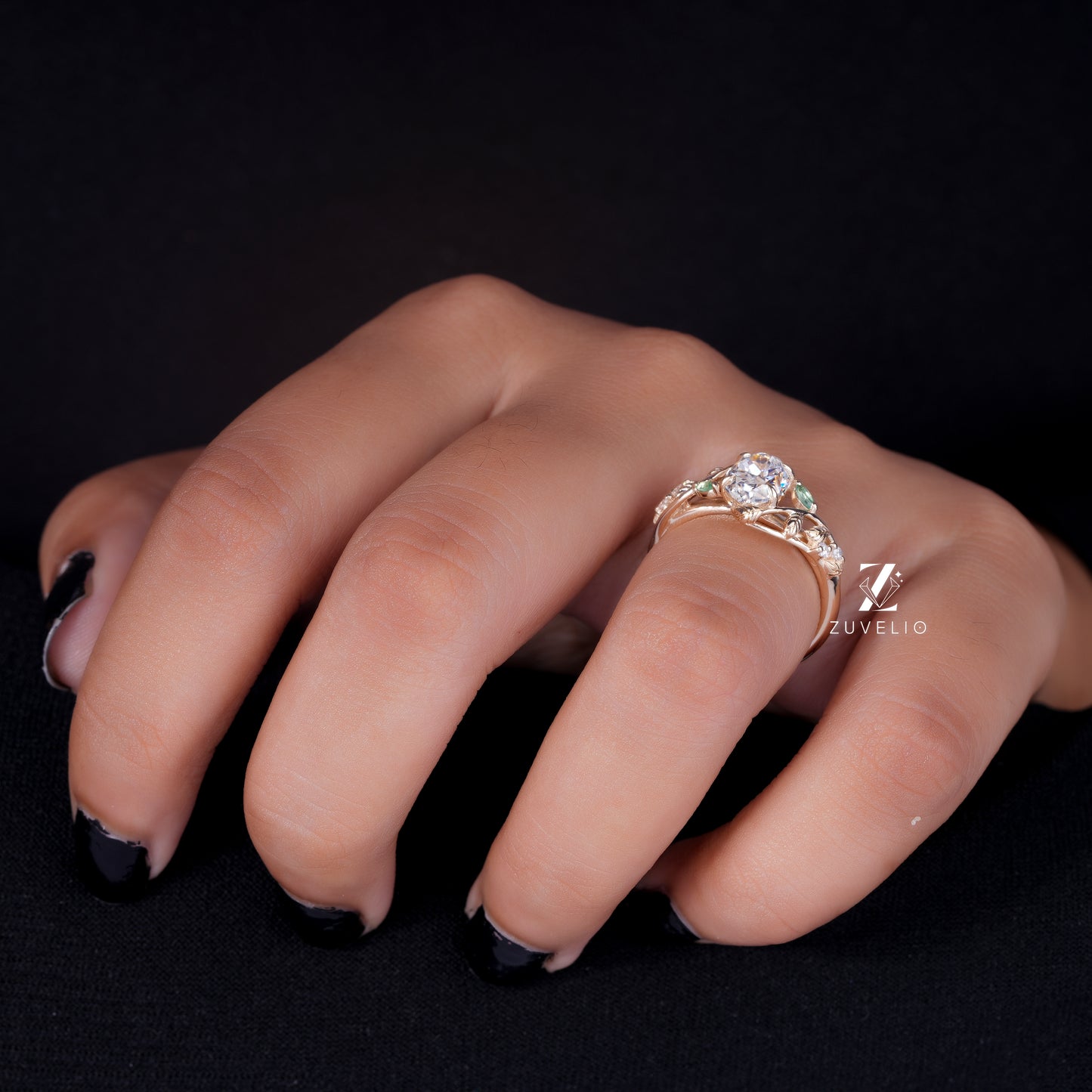 Oval Nature Inspired Ring
