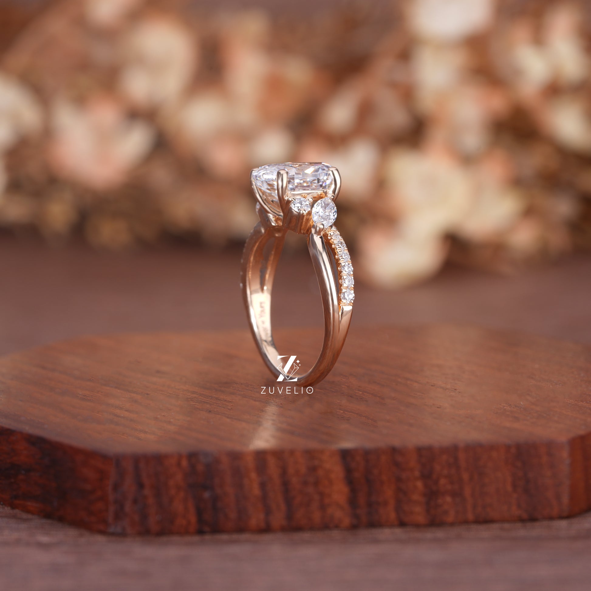 Oval Split Shank Ring