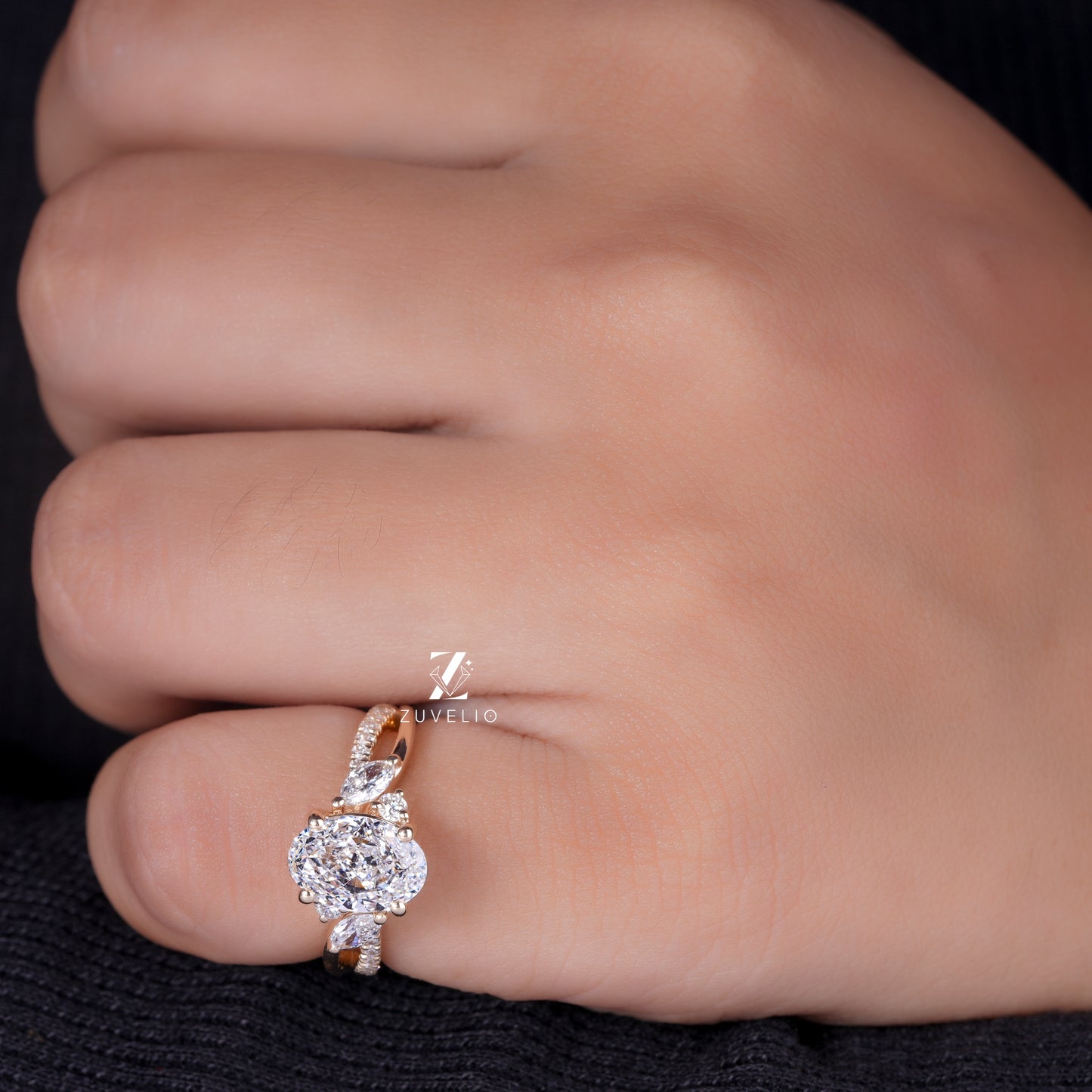 Oval Lab Diamond Engagement Ring
