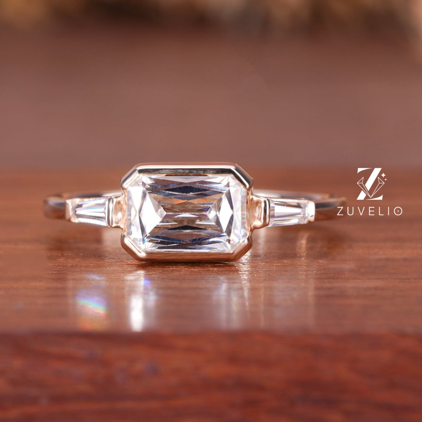 Emerald Criss Cut Ring