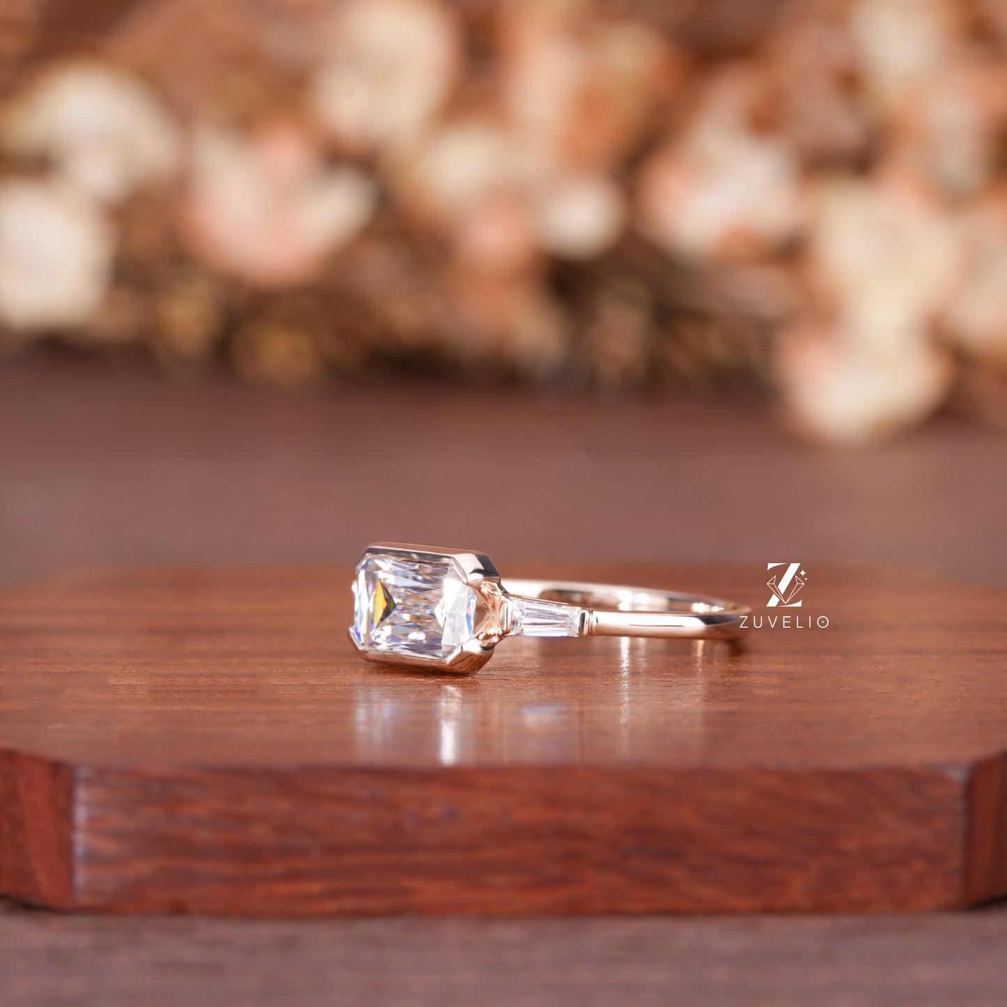 Emerald Criss Cut Ring