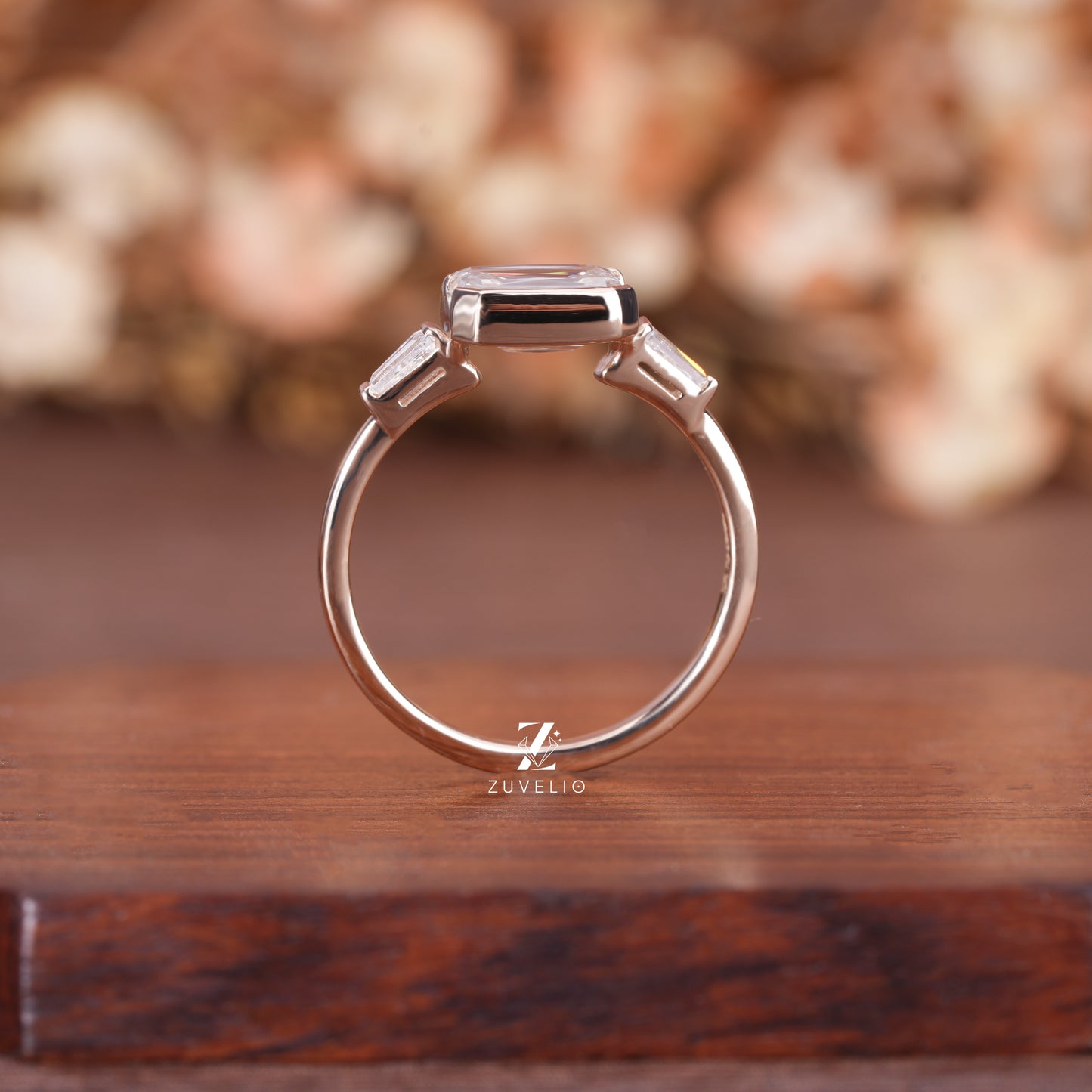 Emerald Criss Cut Ring