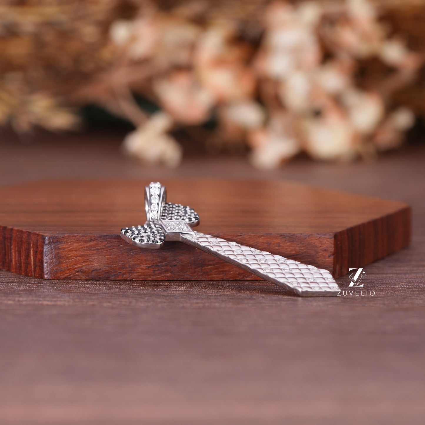 Men's Tie Moissanite Pendant