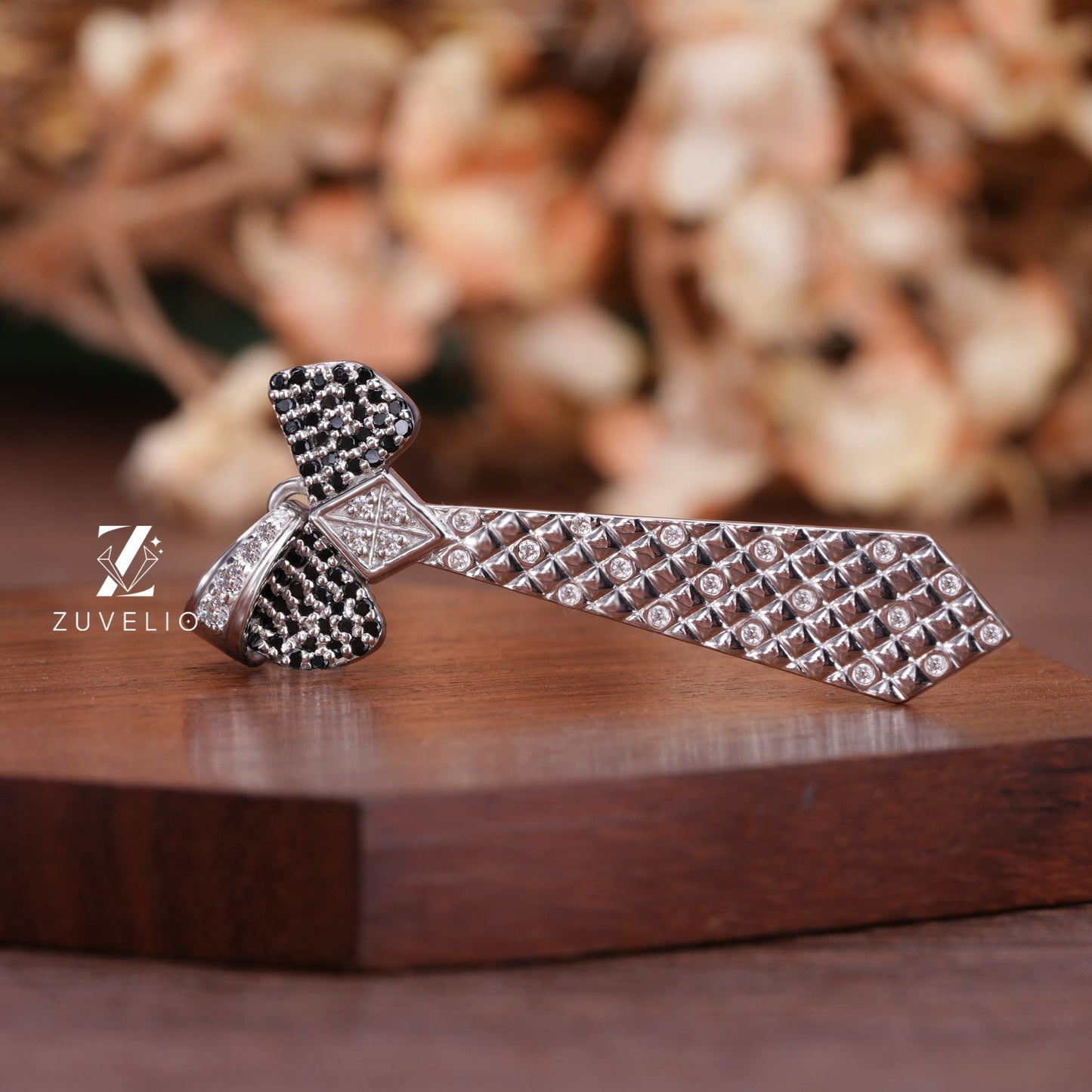 Men's Tie Moissanite Pendant