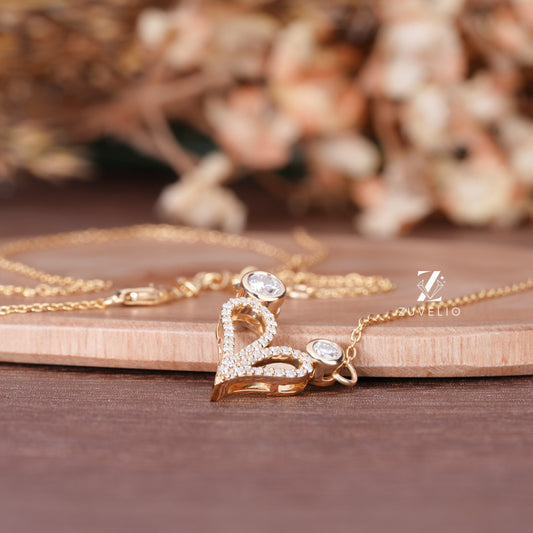 Heart Pave Moissanite Pendant