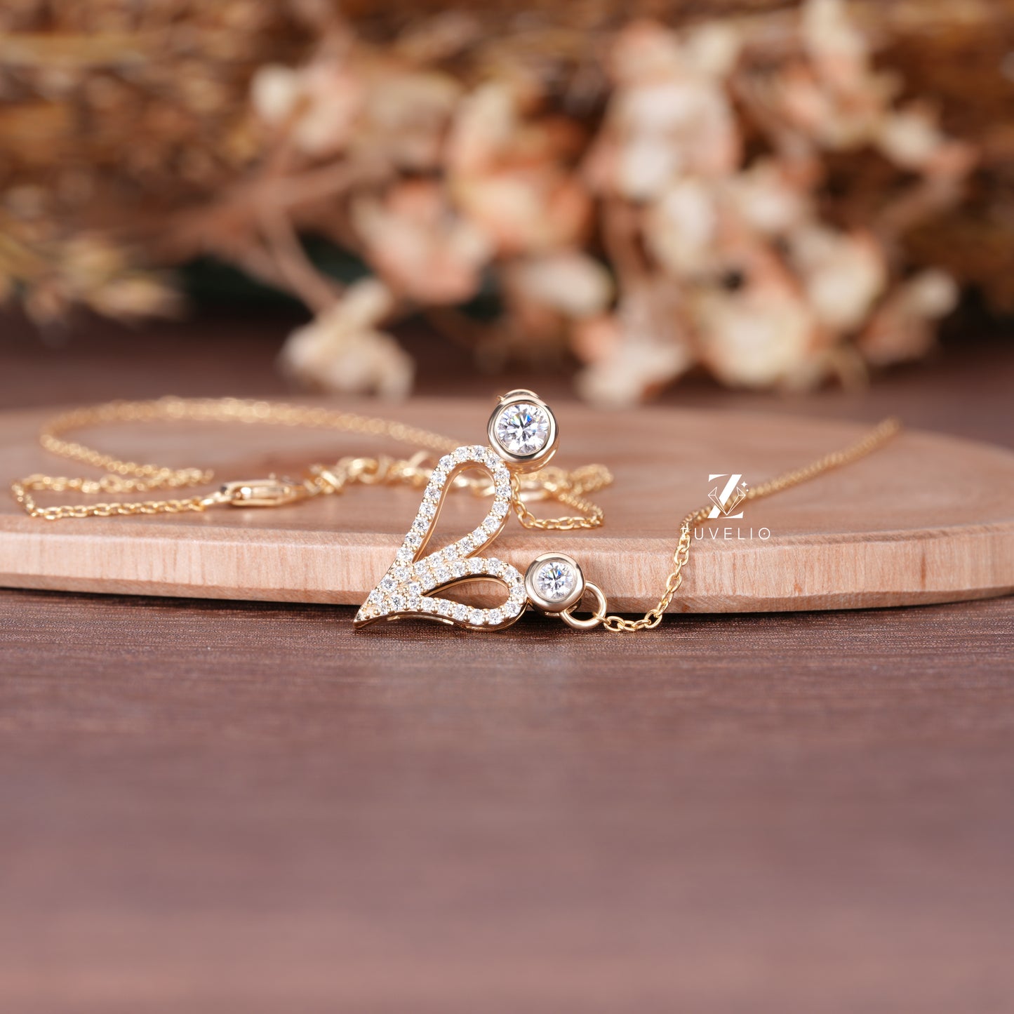 Heart Pave Moissanite Pendant