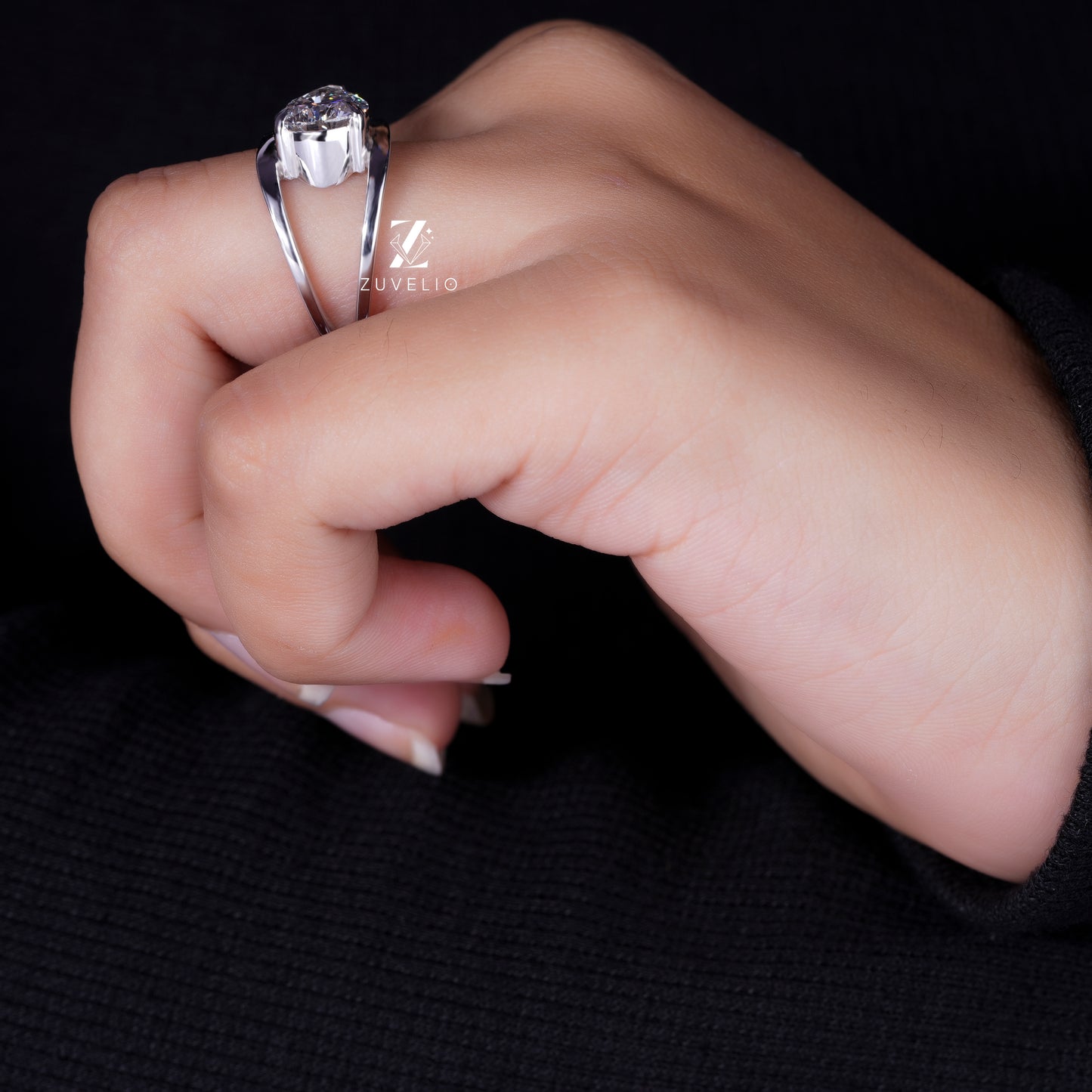 Pear Lab Diamond Engagement Ring