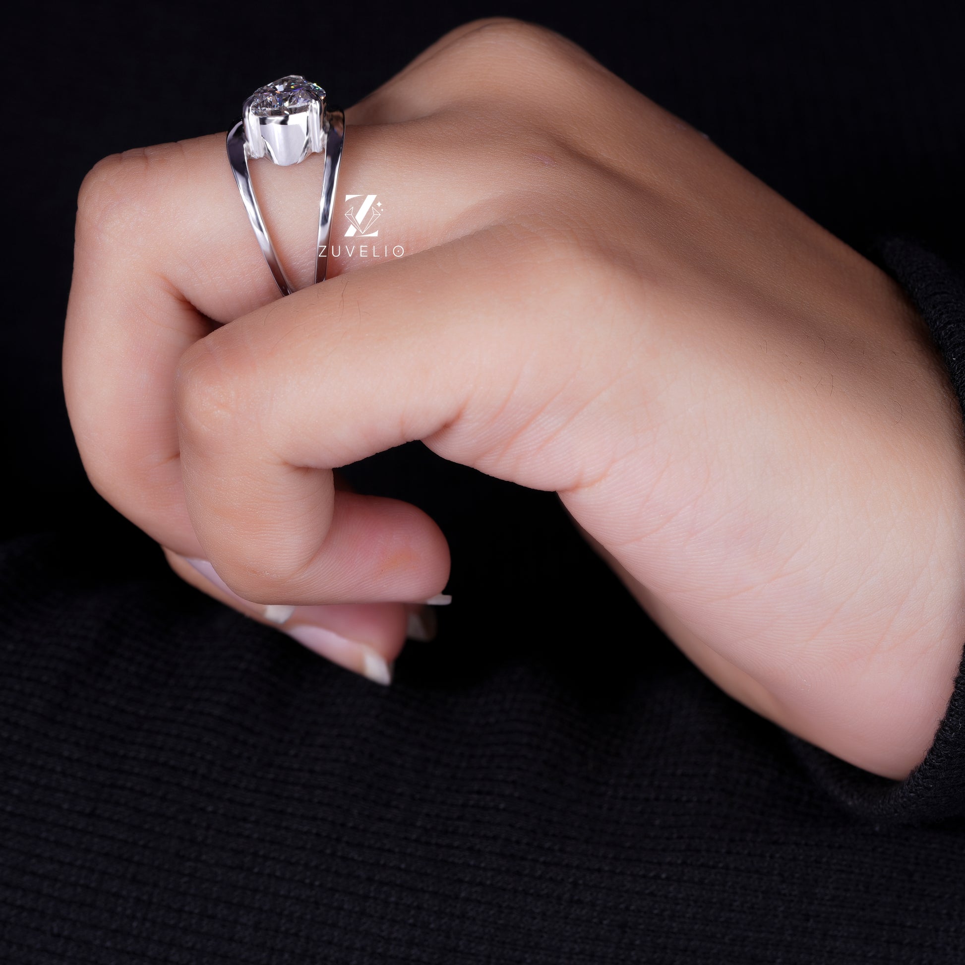 Pear Lab Diamond Engagement Ring