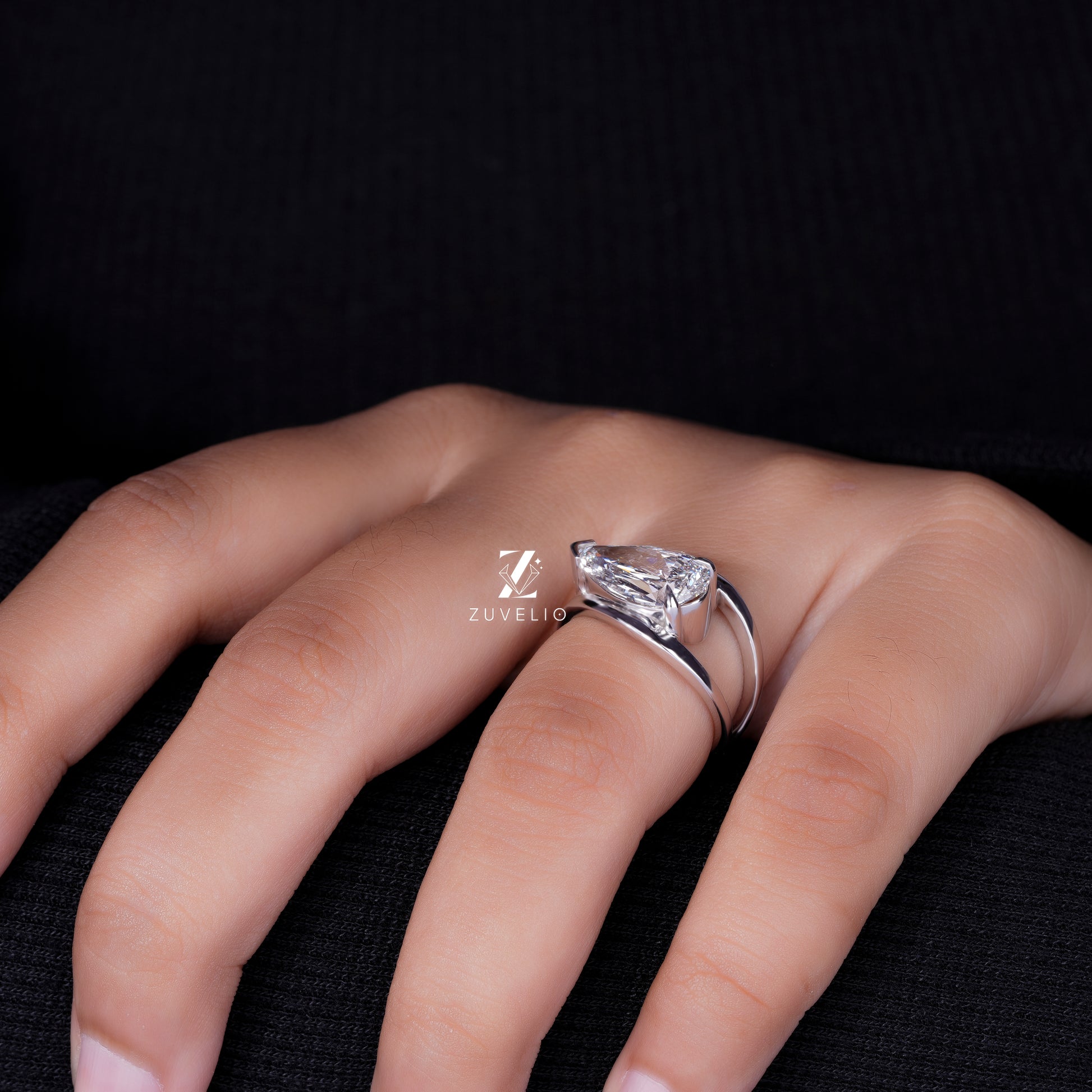 Pear Diamond Ring