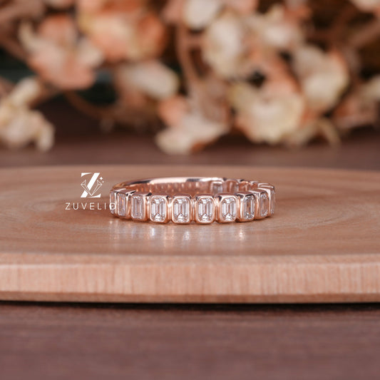 Emerald Bezel Eternity Band