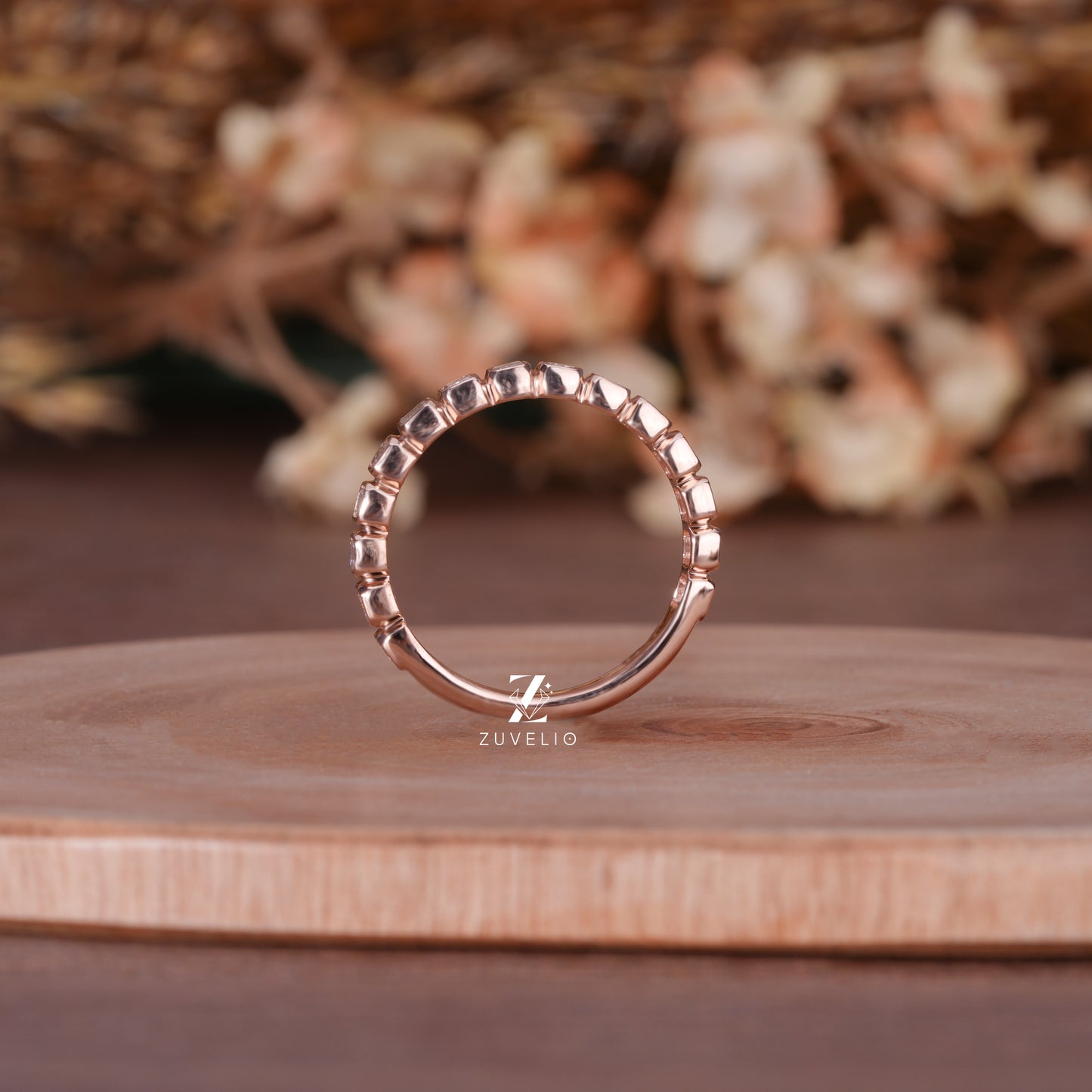 Emerald Bezel Eternity Band