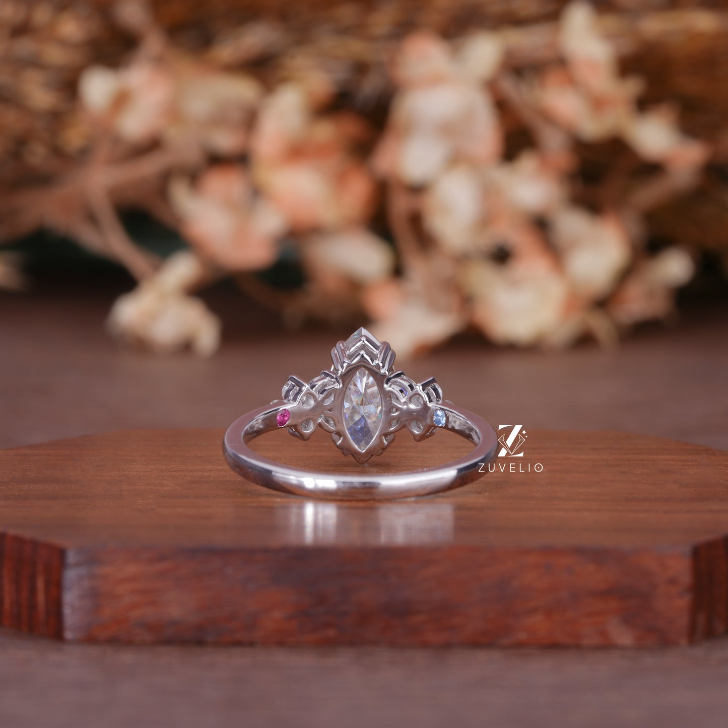 Marquise Double Claw Ring