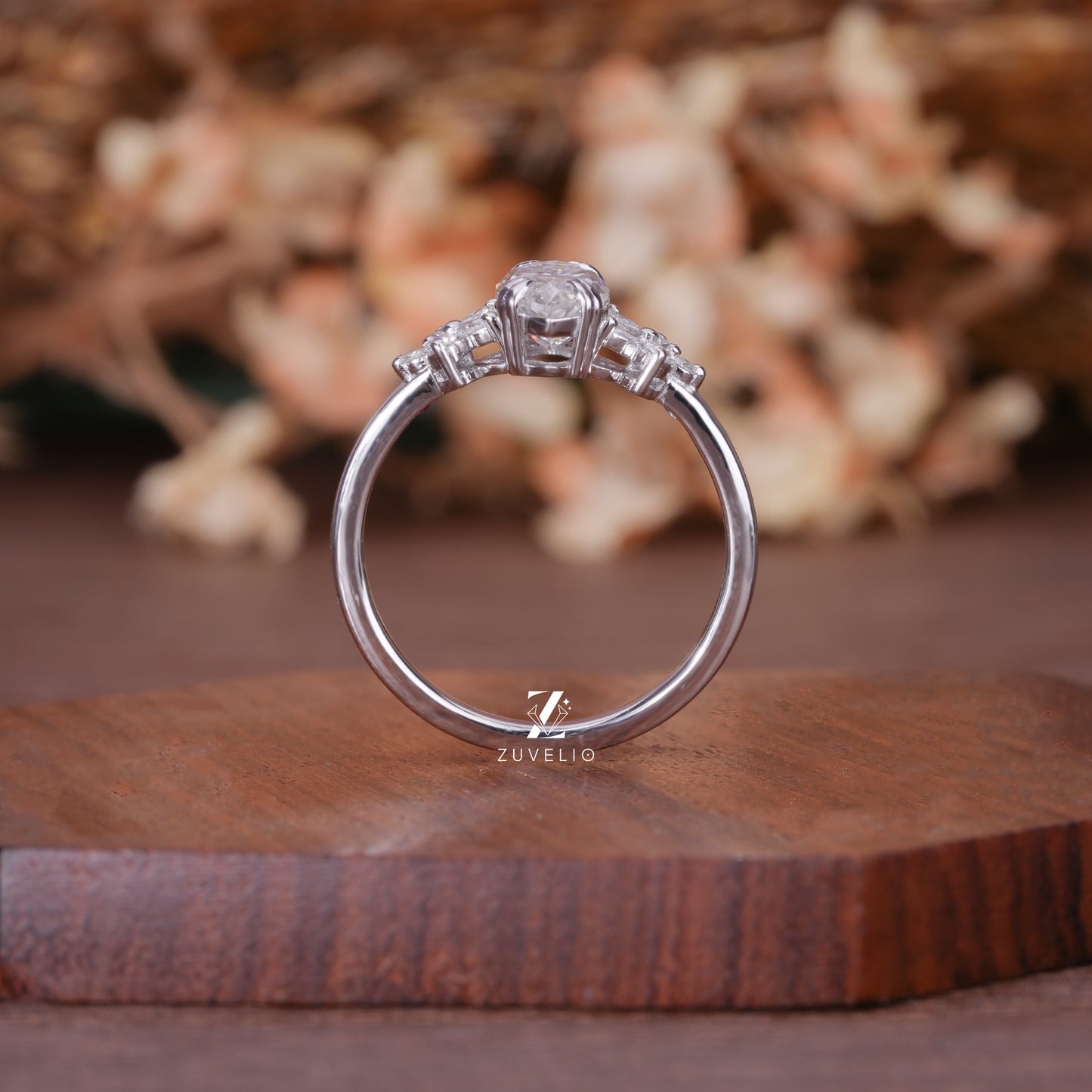 Marquise Double Claw Ring