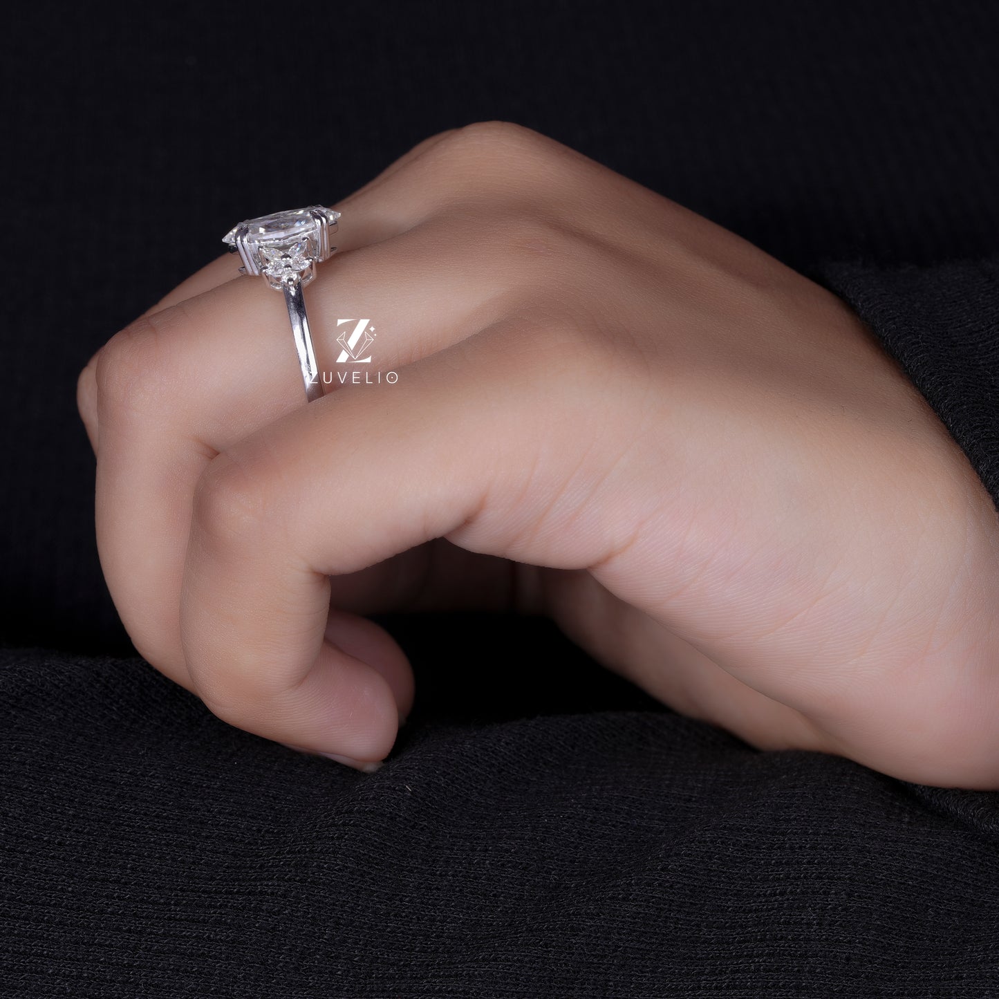 Marquise Double Claw Ring