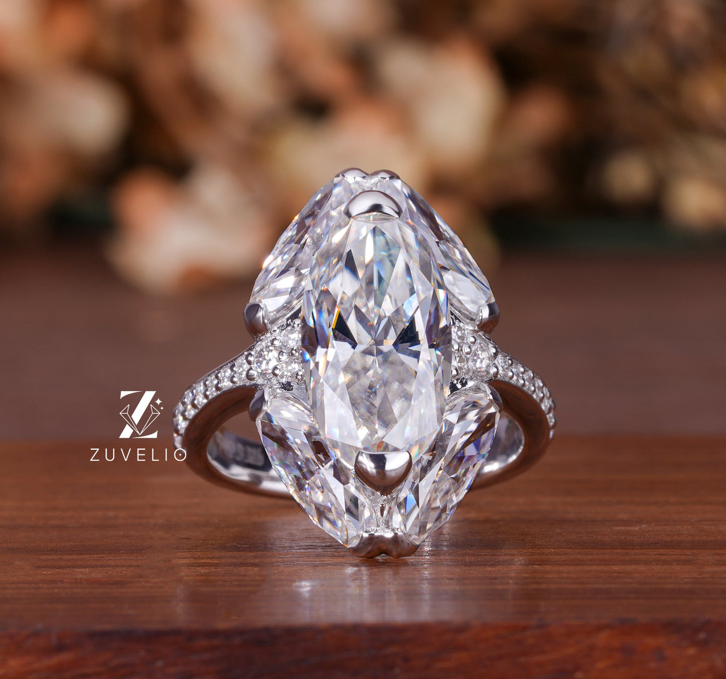 OEC Moval Moissanite Ring