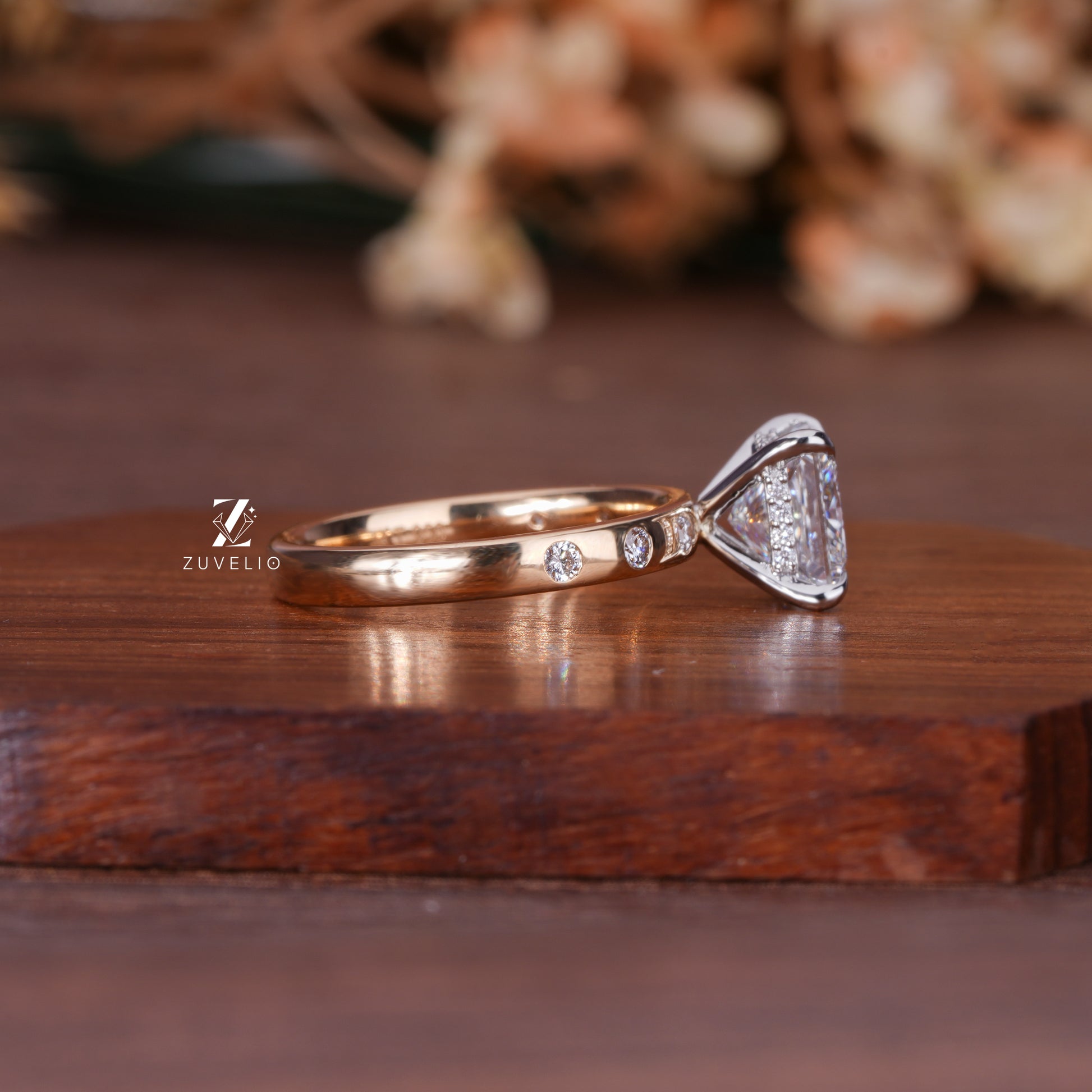 Princess Cut Lab Diamond Ring