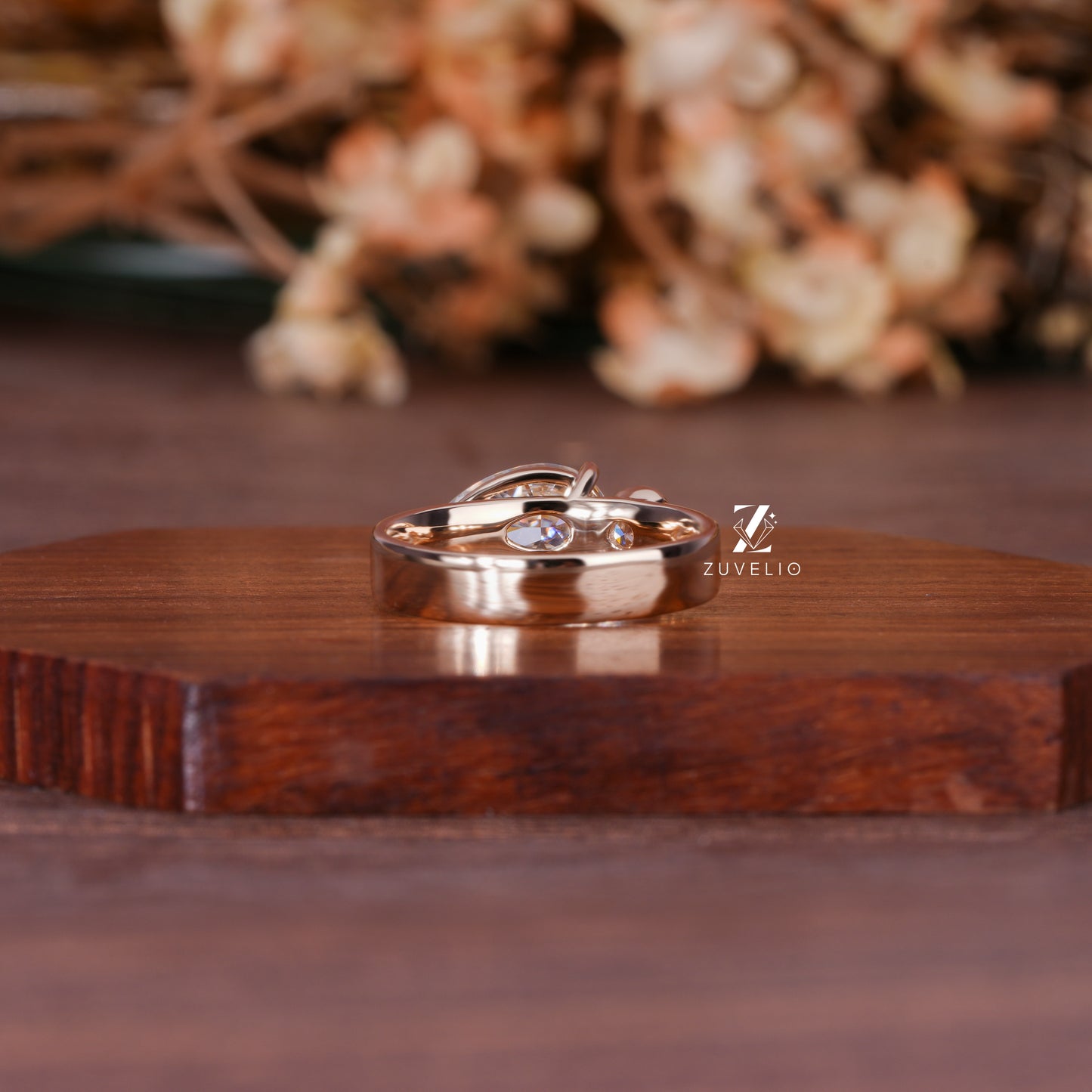 Two Stone Moissanite Ring