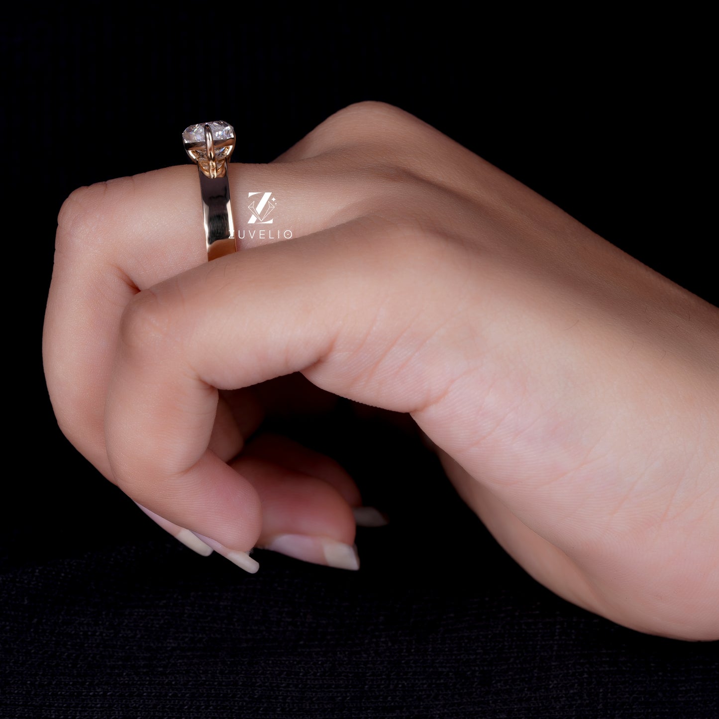 Two Stone Moissanite Ring