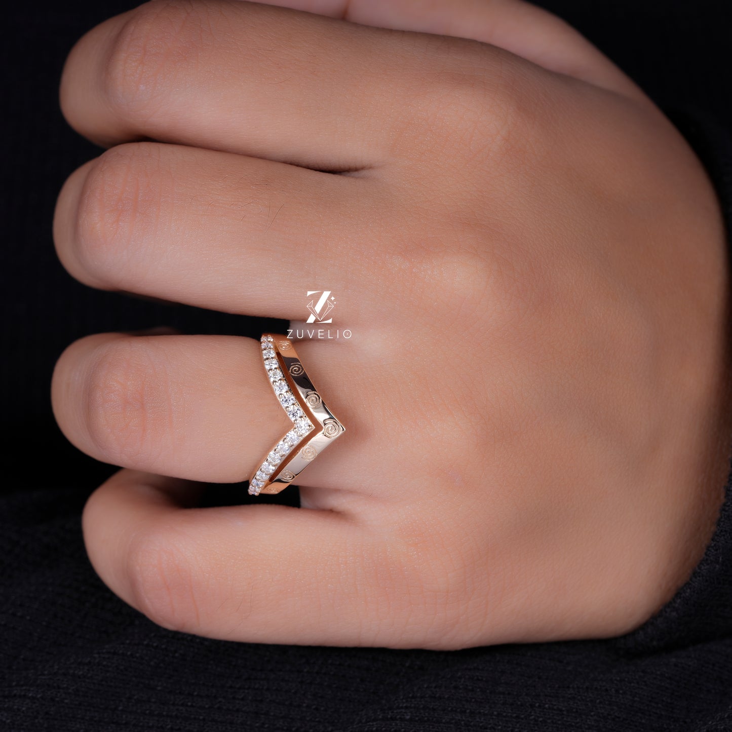 V Shape Wedding Band