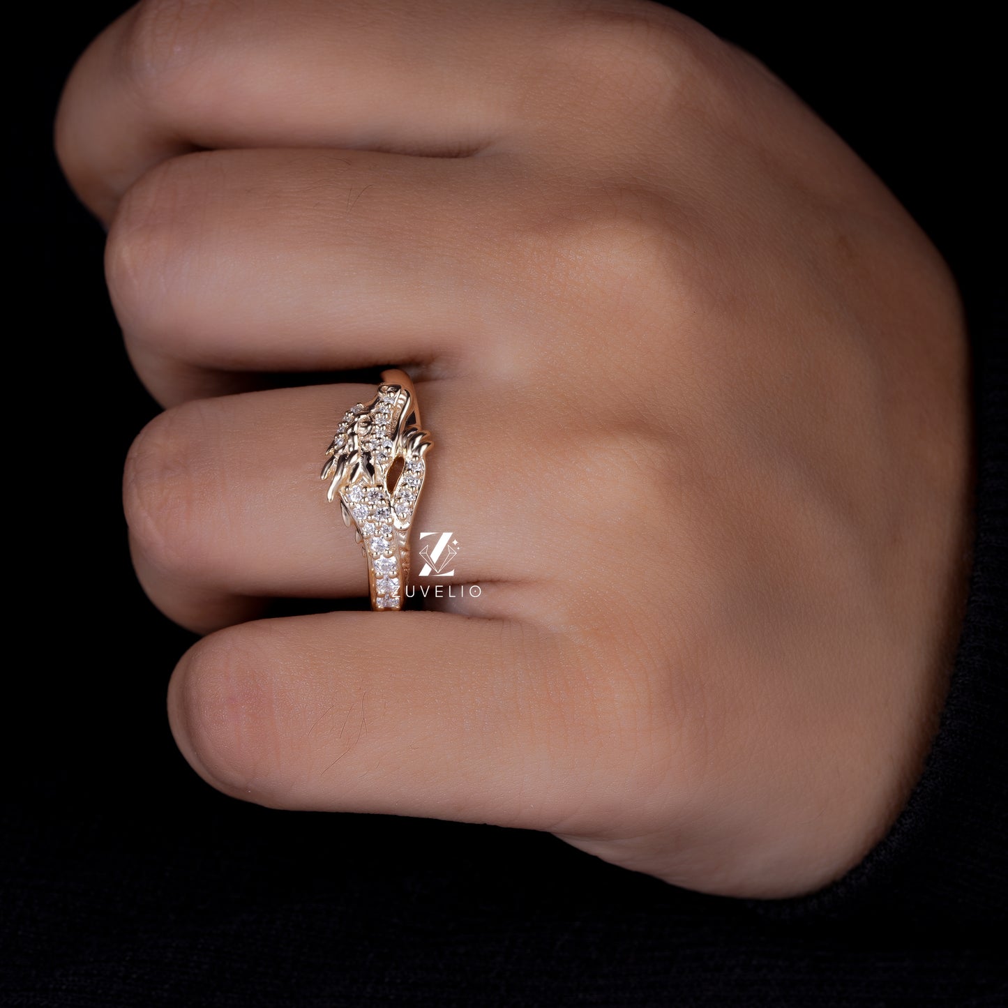 Dragon Inspired Moissanite Ring