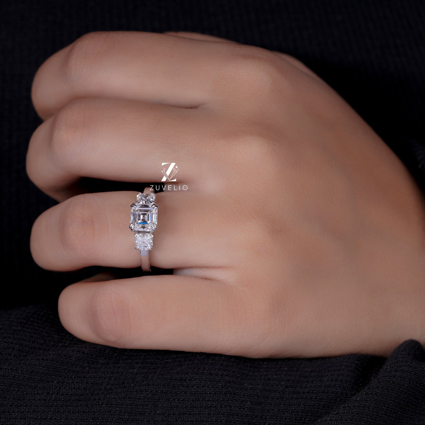 Three Stone Asscher Cut