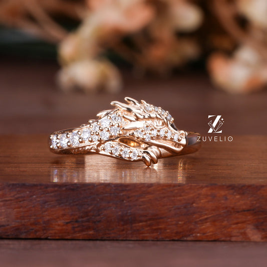 Dragon Inspired Moissanite Ring