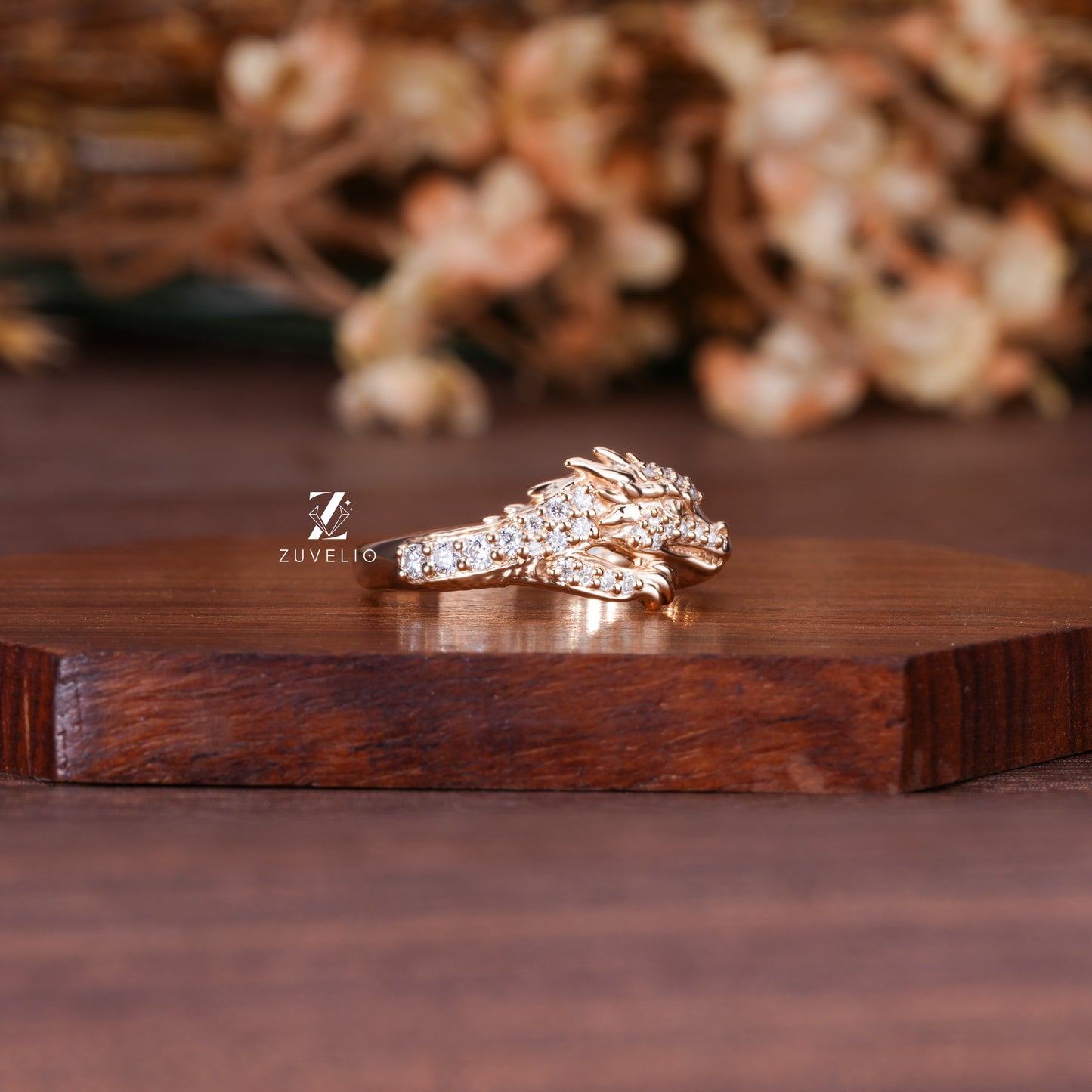 Dragon Inspired Moissanite Ring