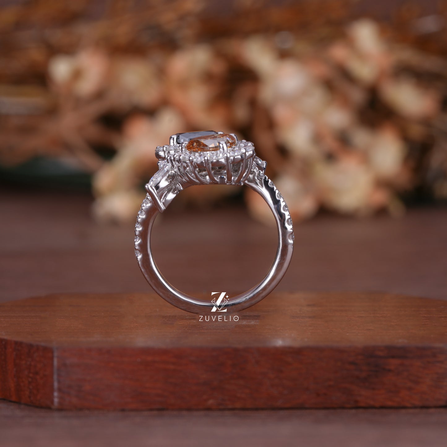 Elegant Dual Pear Ring
