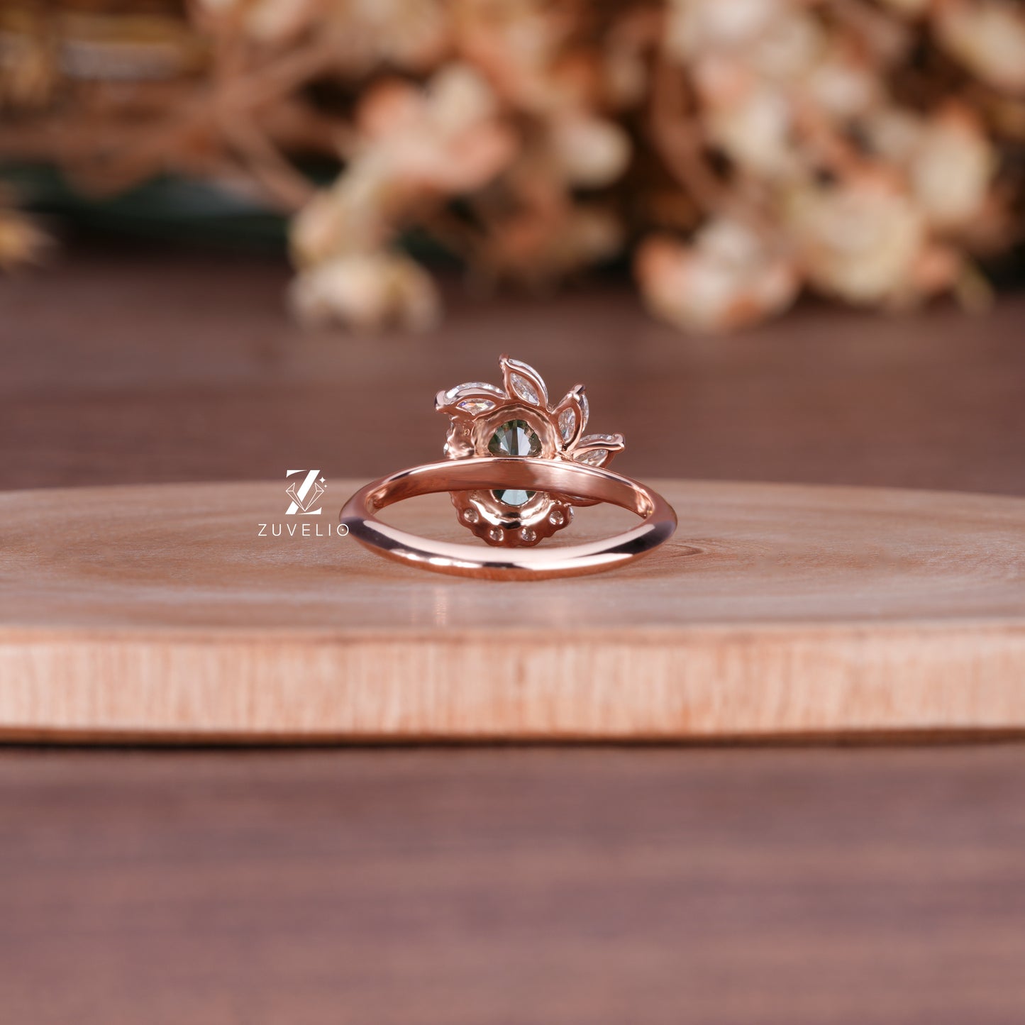 Oval Moissanite Cluster Ring