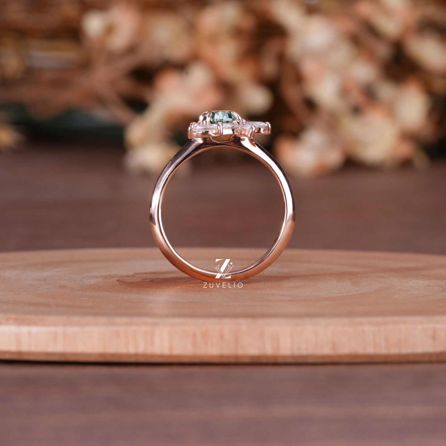 Oval Moissanite Cluster Ring