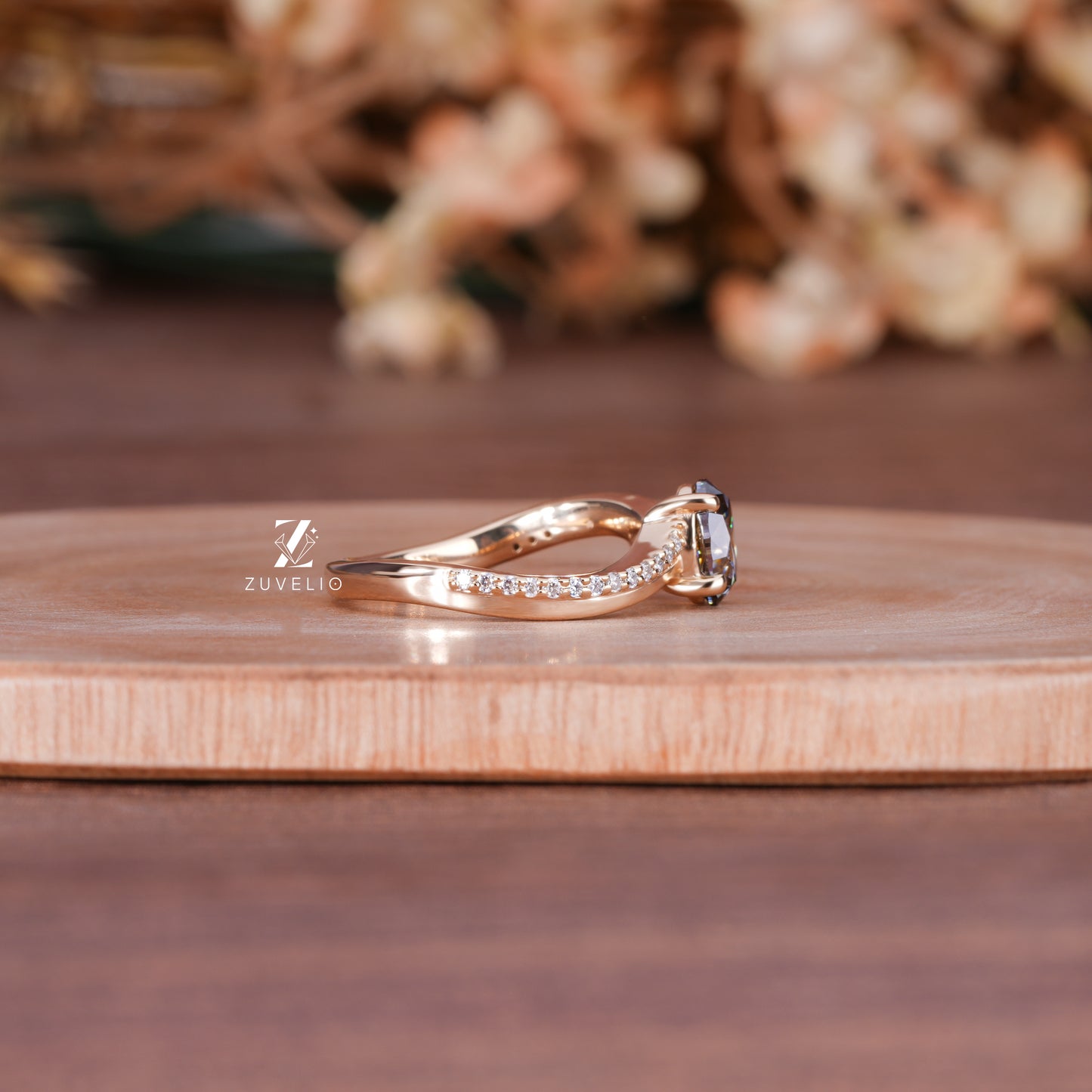 Oval Moissanite Anniversary Ring