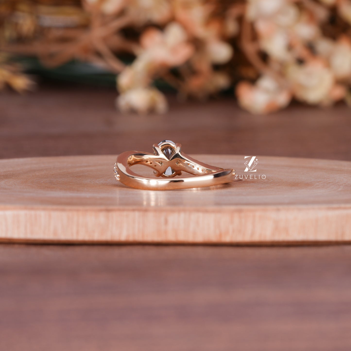 Oval Moissanite Anniversary Ring