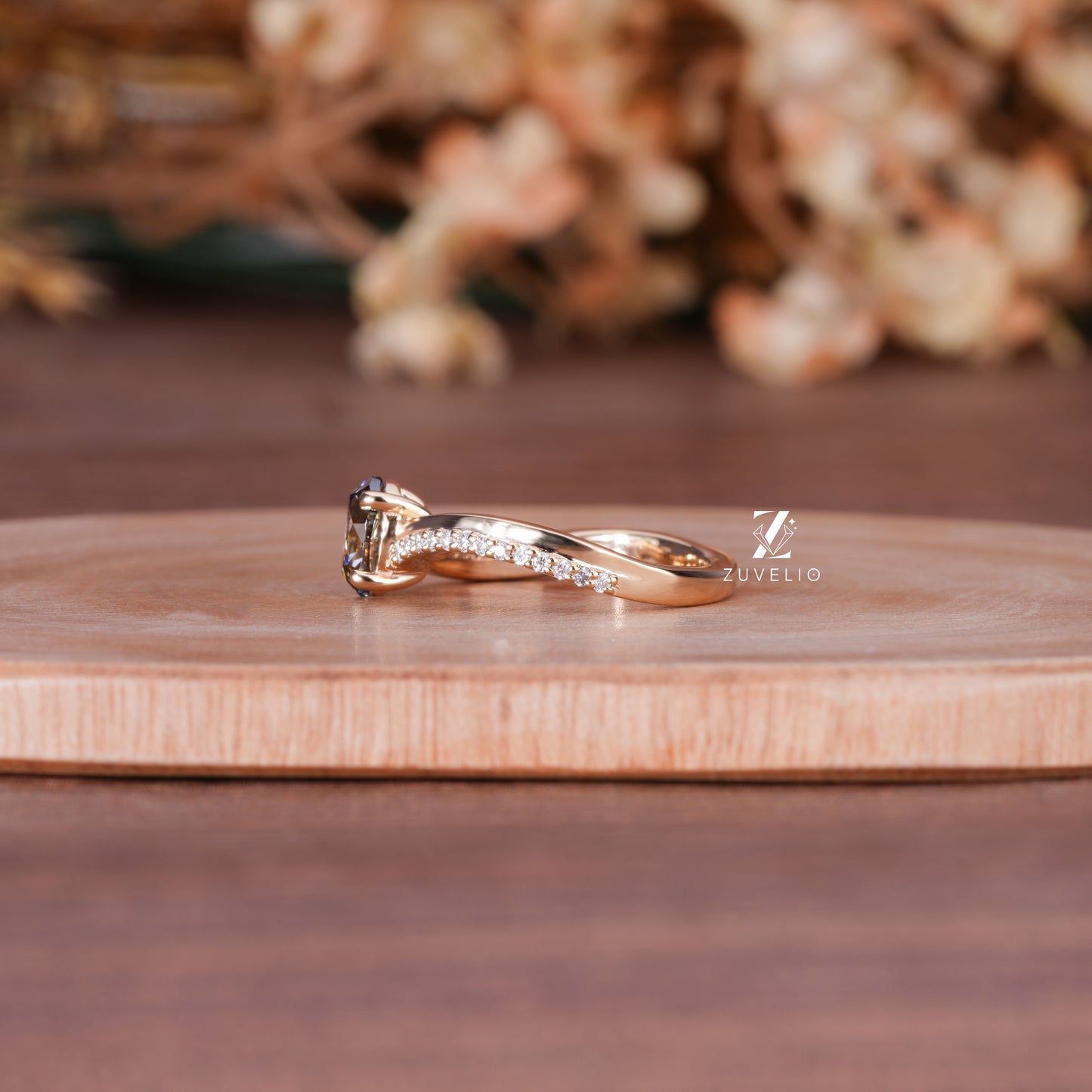 Oval Moissanite Anniversary Ring