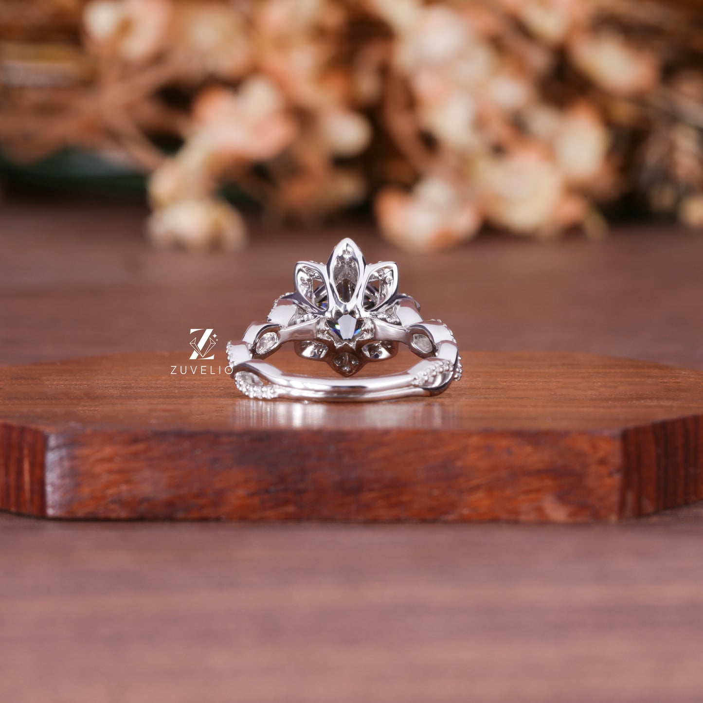Grey Princess Moissanite Ring