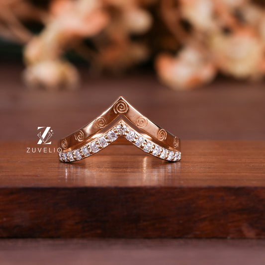 V Shape Wedding Band
