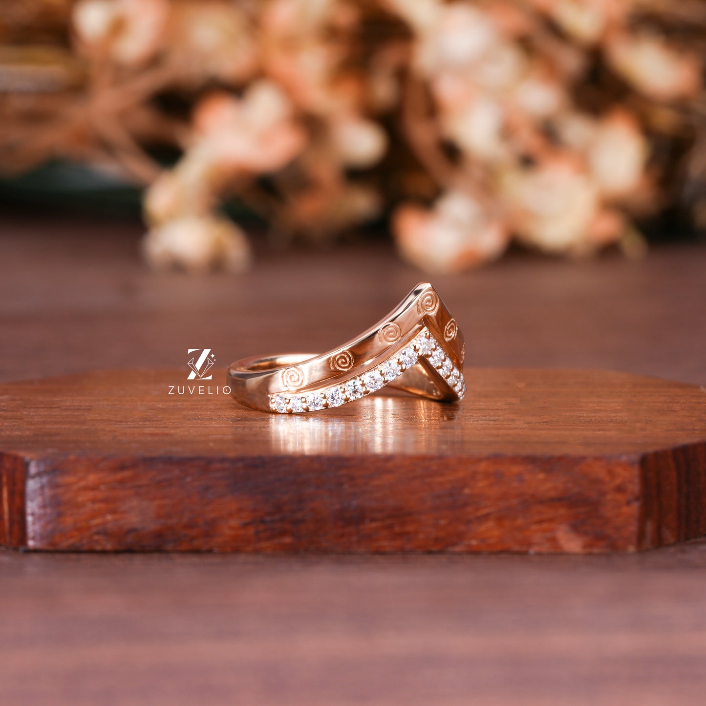 V Shape Wedding Band