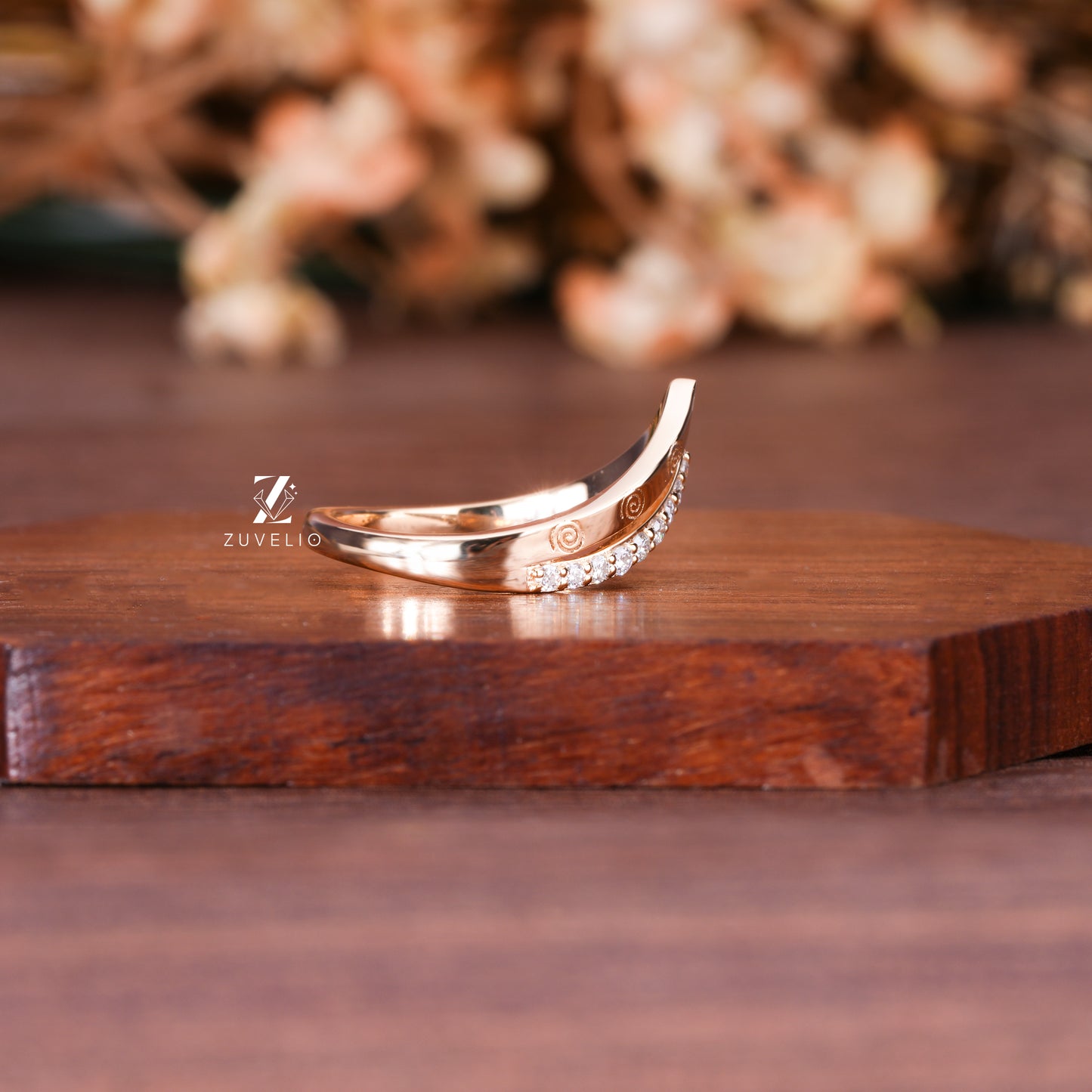 V Shape Wedding Band