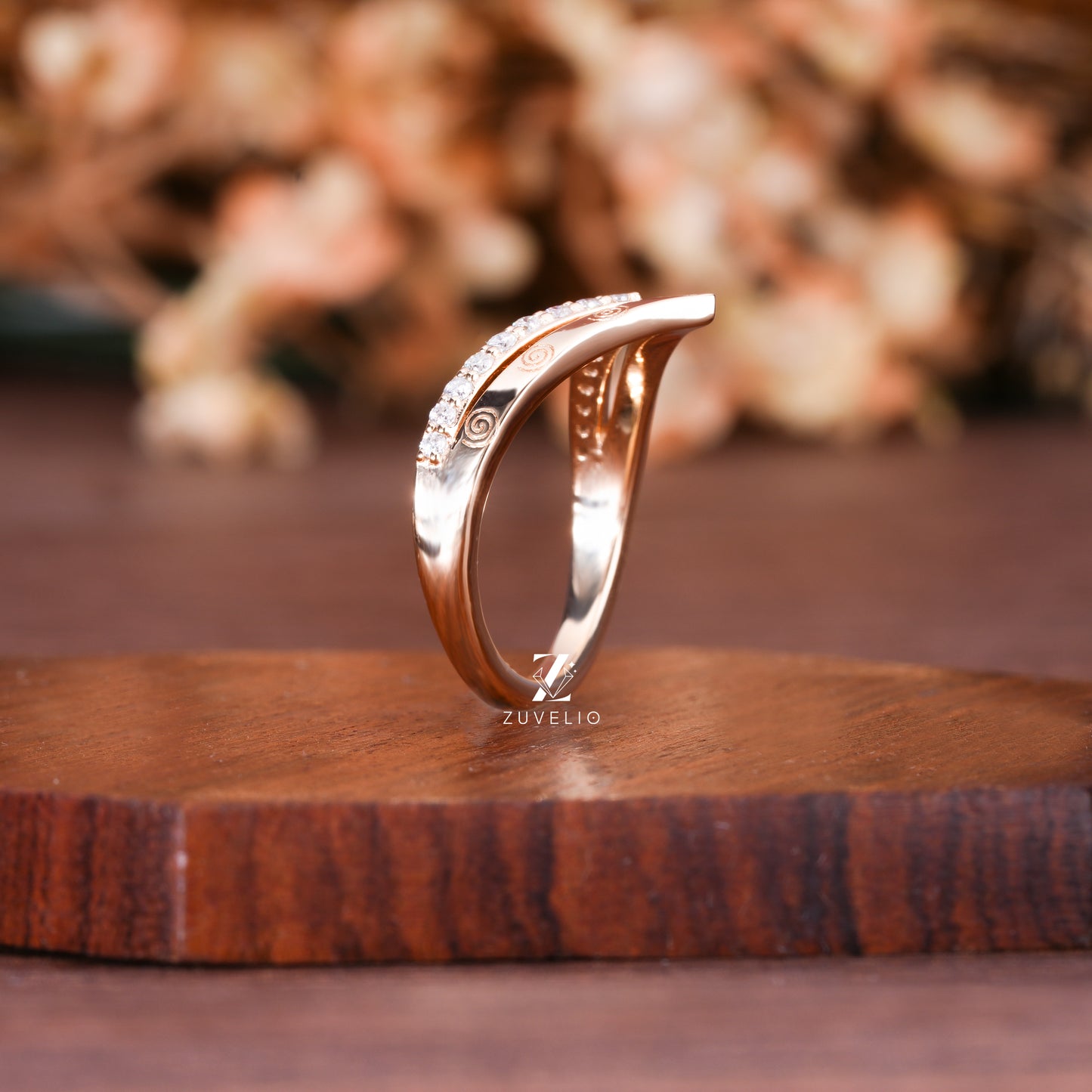 V Shape Wedding Band