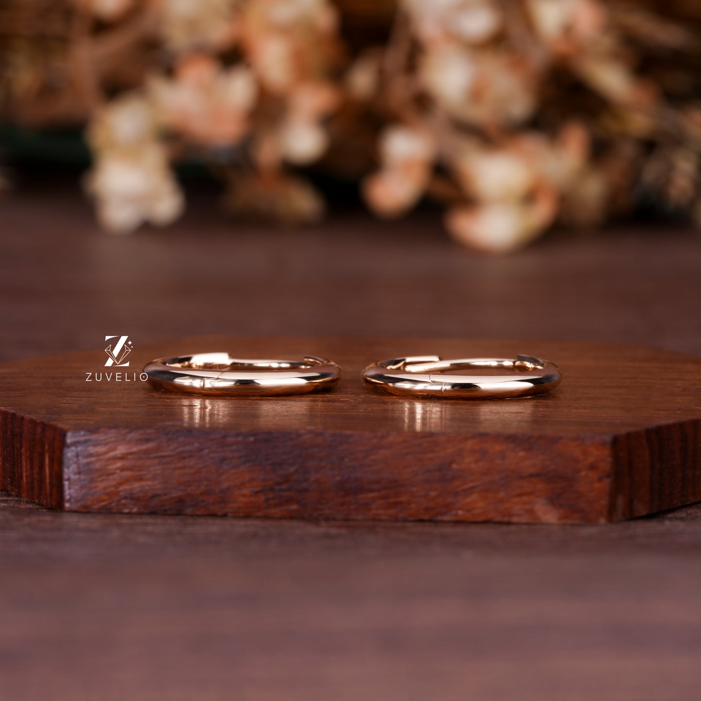 Rose Gold Hoop Earrings