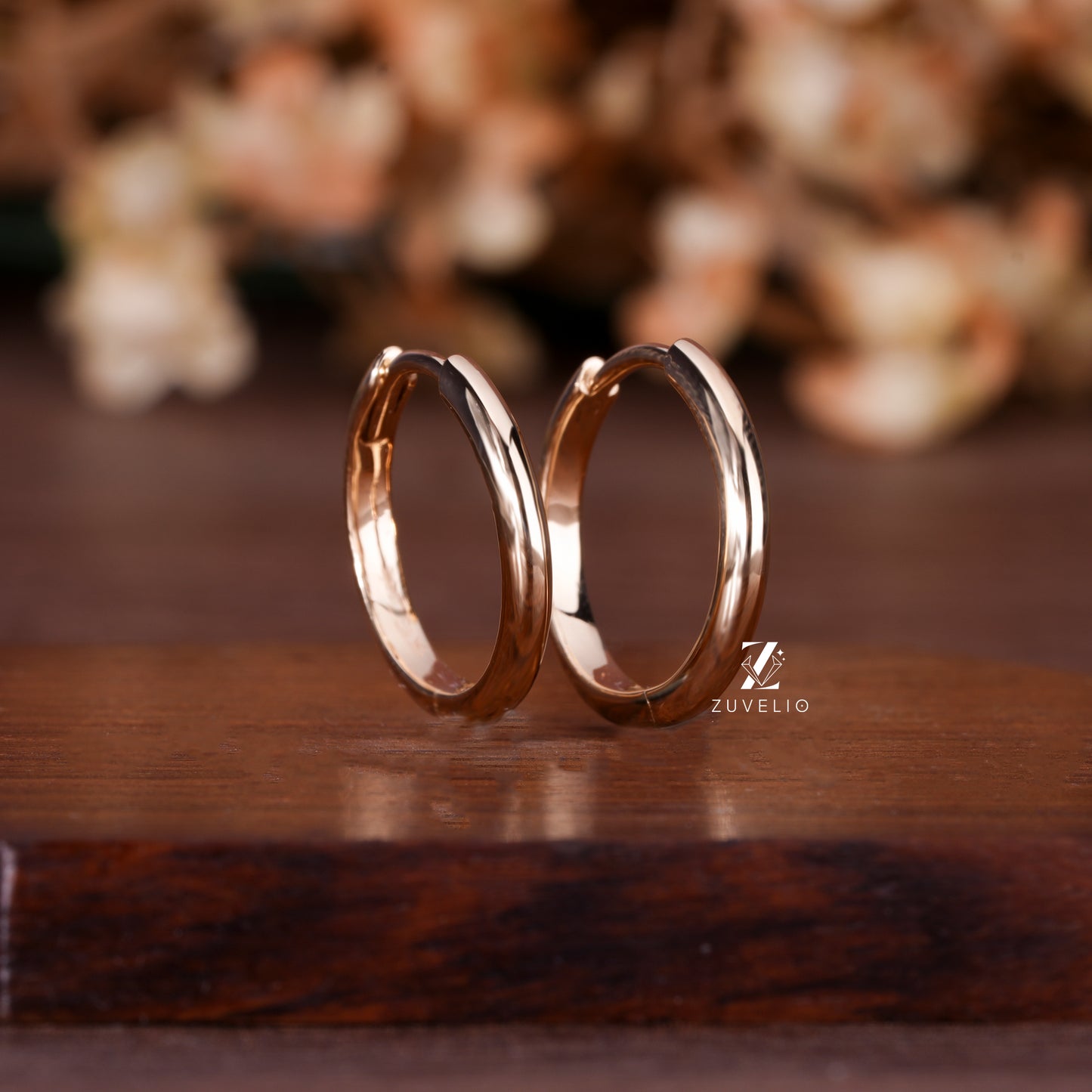 Rose Gold Hoop Earrings