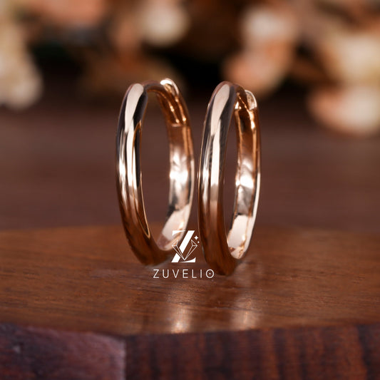 Rose Gold Hoop Earrings