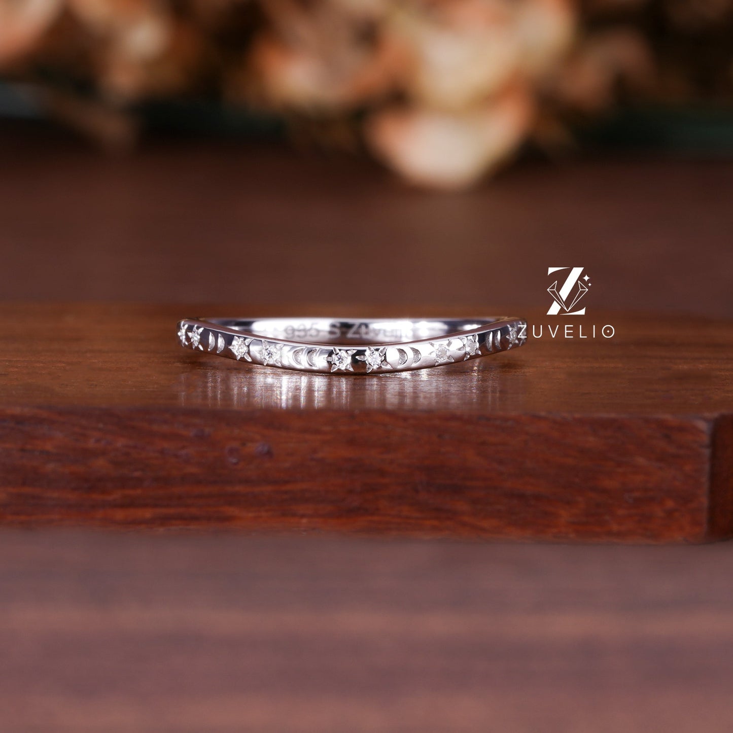 Celestial Moissanite Wedding Band