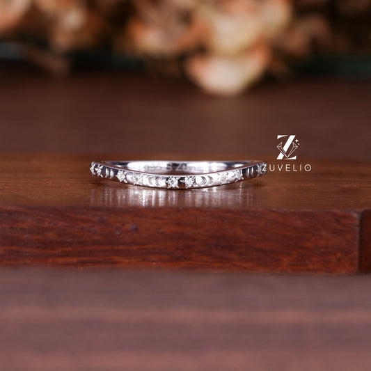 Celestial Moissanite Wedding Band