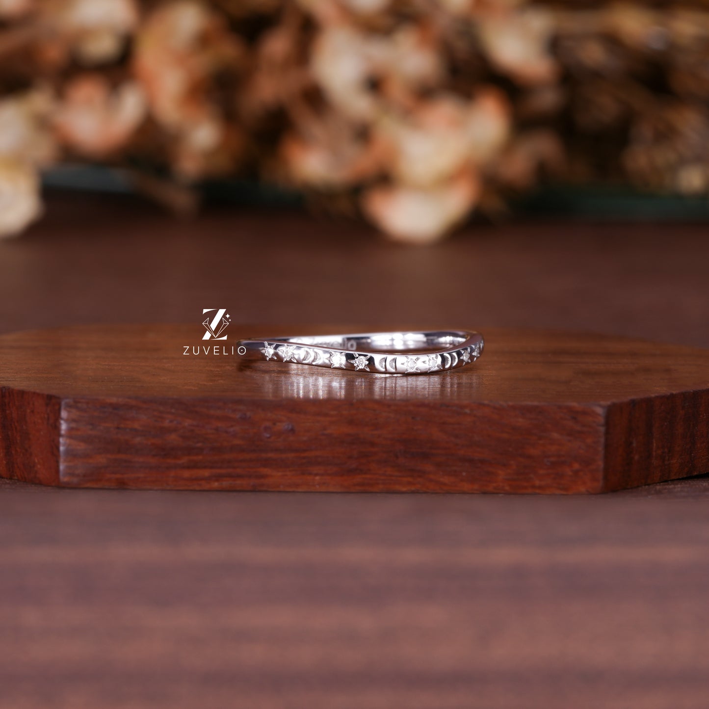 Celestial Moissanite Wedding Band