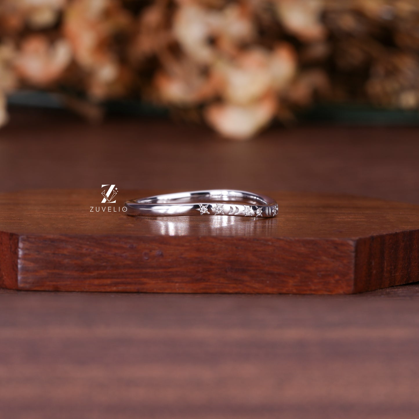 Celestial Moissanite Wedding Band