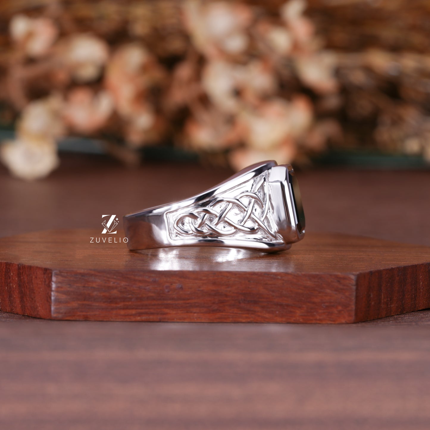 Men's Black Moissanite Ring