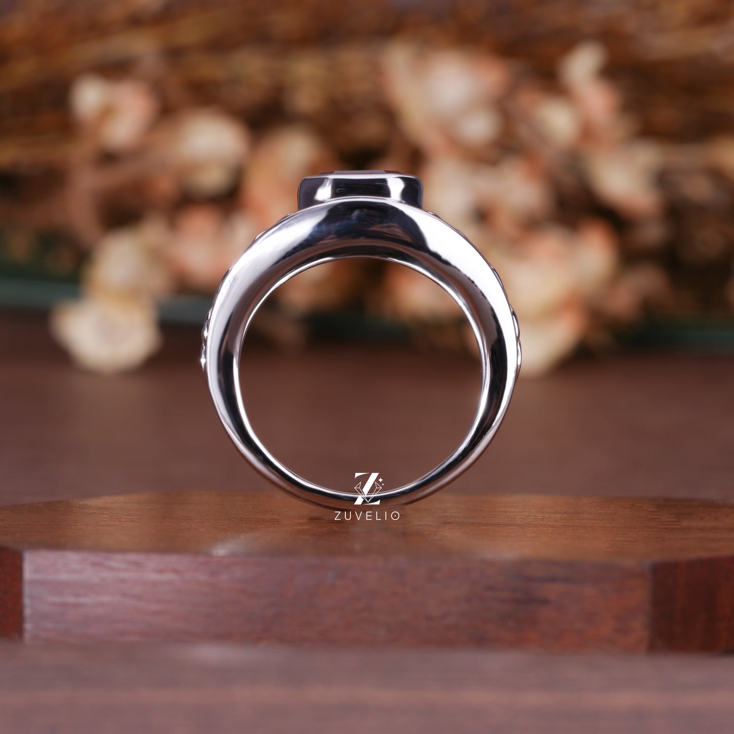 Men's Black Moissanite Ring