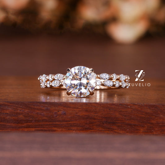 Round Moissanite Bridal Set
