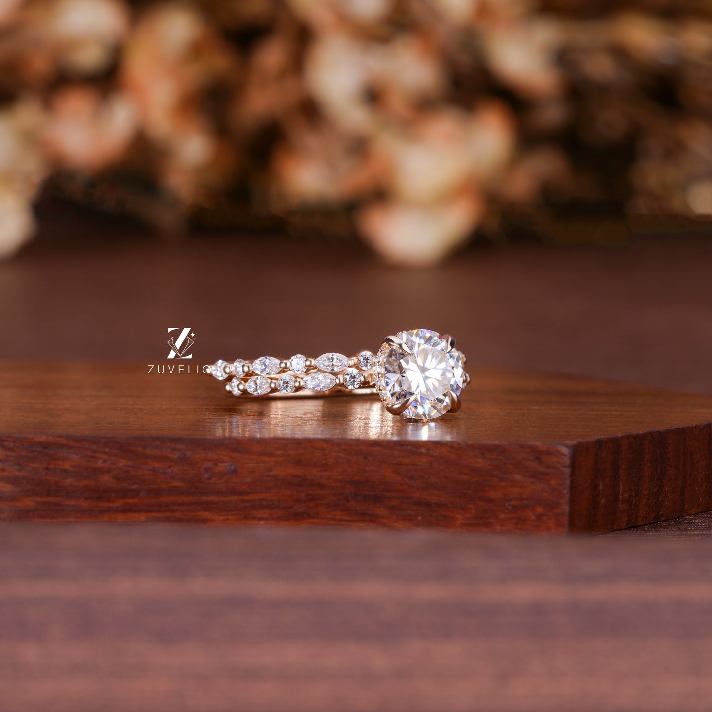 Round Moissanite Bridal Set